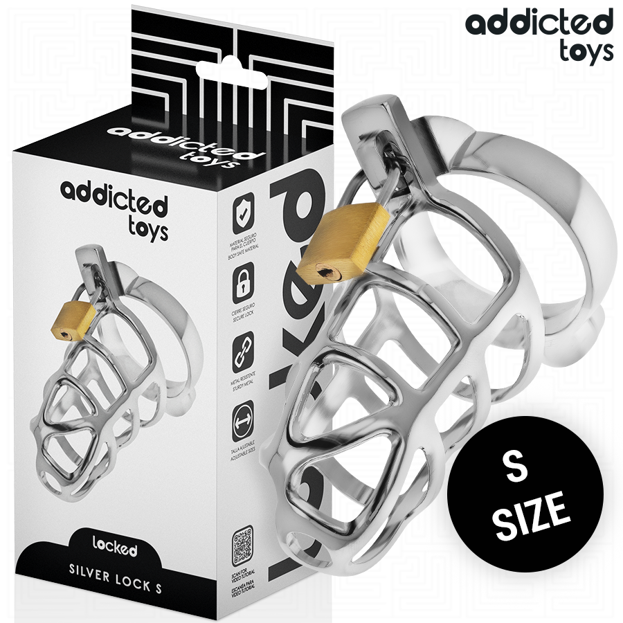 Silver Lock Jaula Para Pene De Metal Talla S