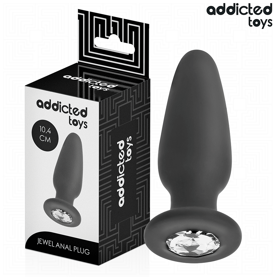 Plug Anal Con Joya Silicona Talla M 10,4 Cm