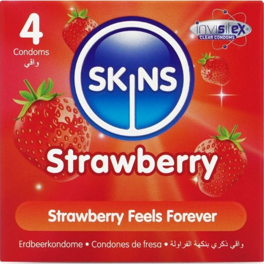 Preservativos Premium Sabor Fresa Pack 4