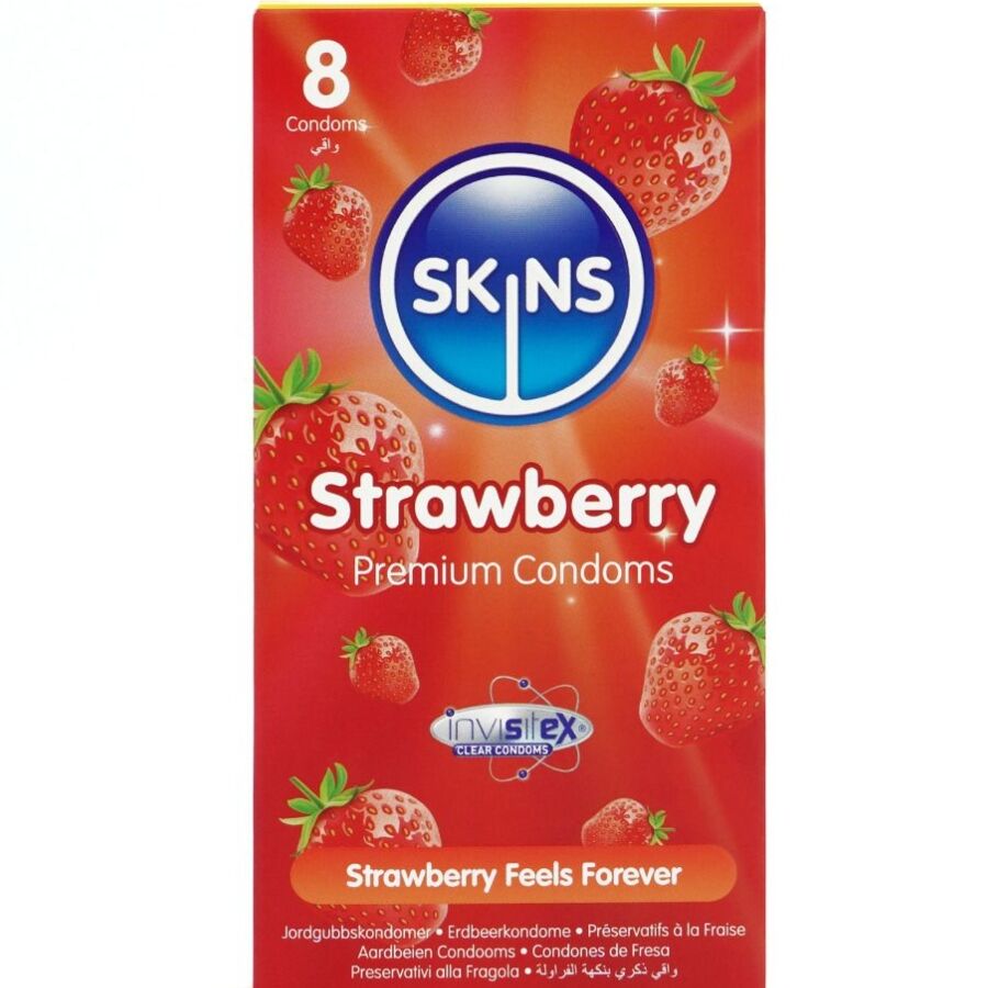 Preservativos Premium Sabor Fresa Pack 8