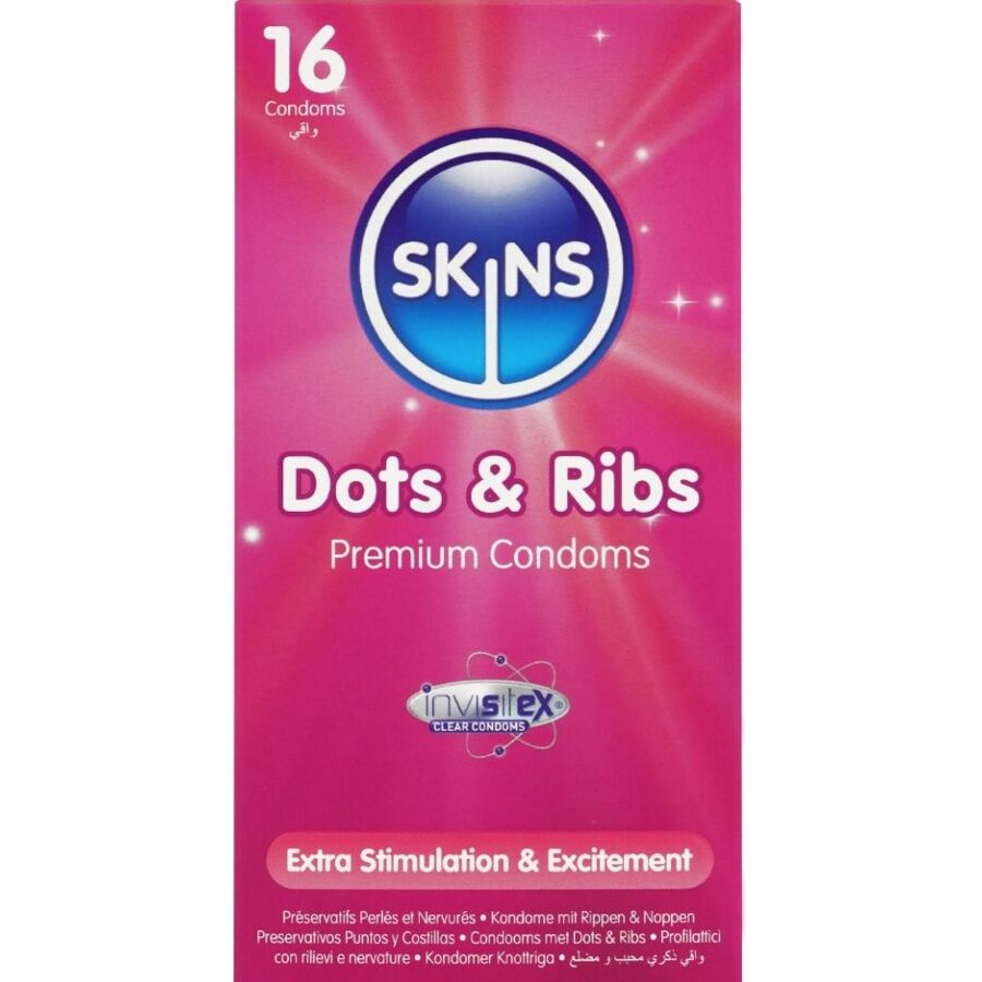 Dots & Ribs Preservativos Premium Pack 16