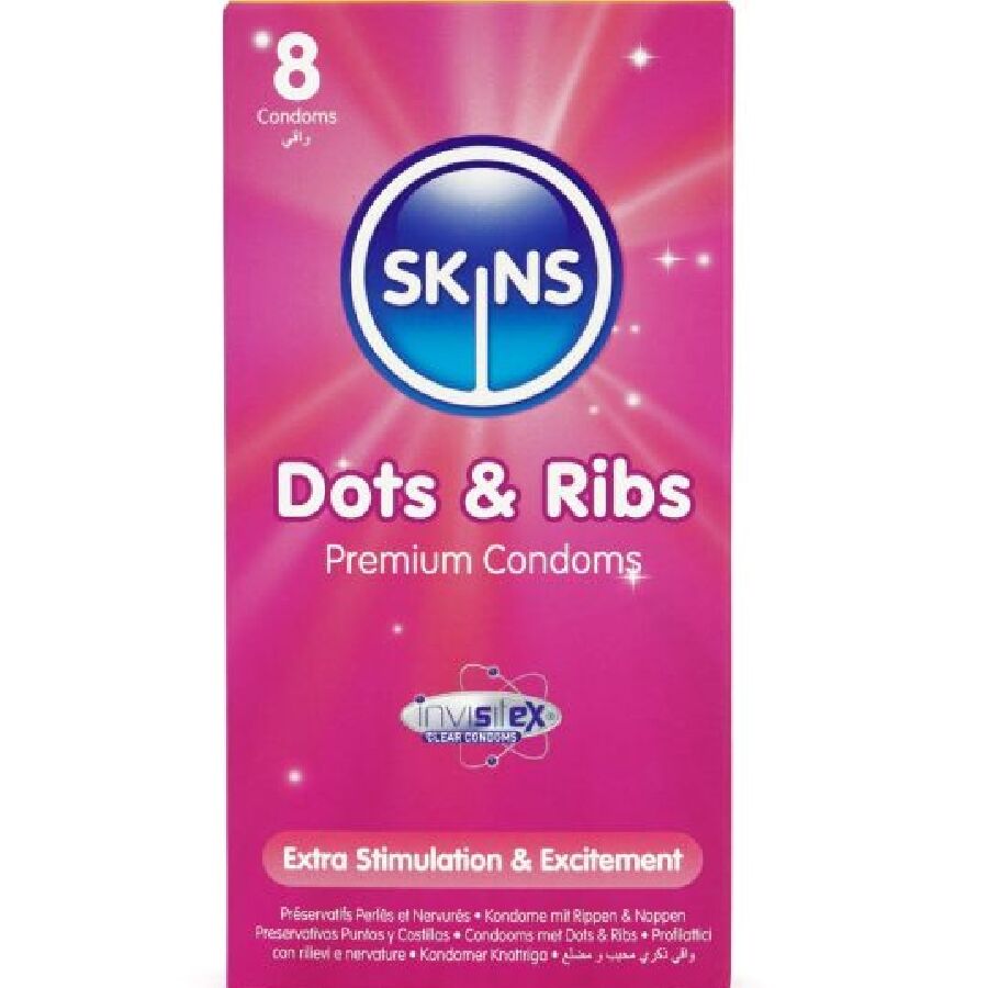 Dots & Ribs Preservativos Premium Pack 8