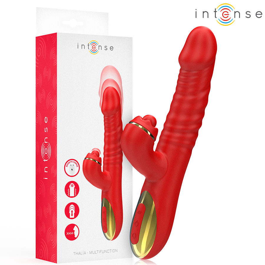 Thalia Vibración & Empuje & Estimulación Rojo