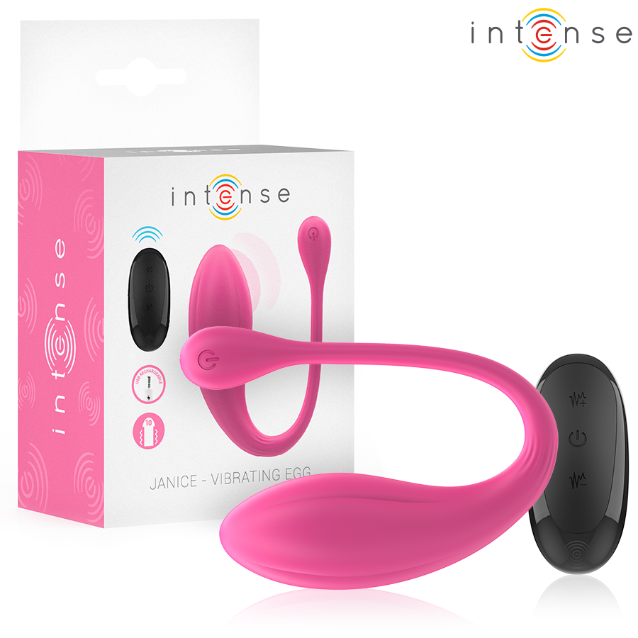 Janice Huevo Vibrador U Doble Estimulación 10 Vibraciones Rosa Control Remoto