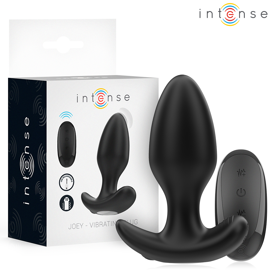 Joey Plug Anal 10 Vibraciones Negro Control Remoto