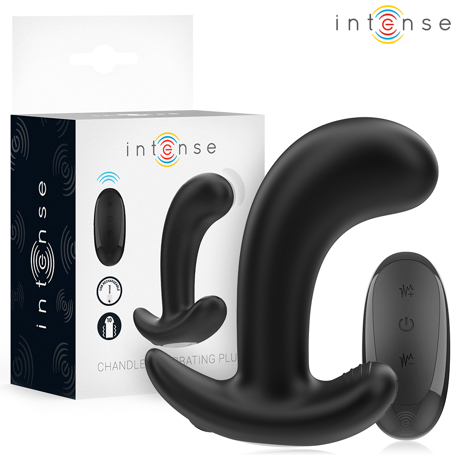 Chandler Plug Anal 10 Vibraciones Negro Control Remoto