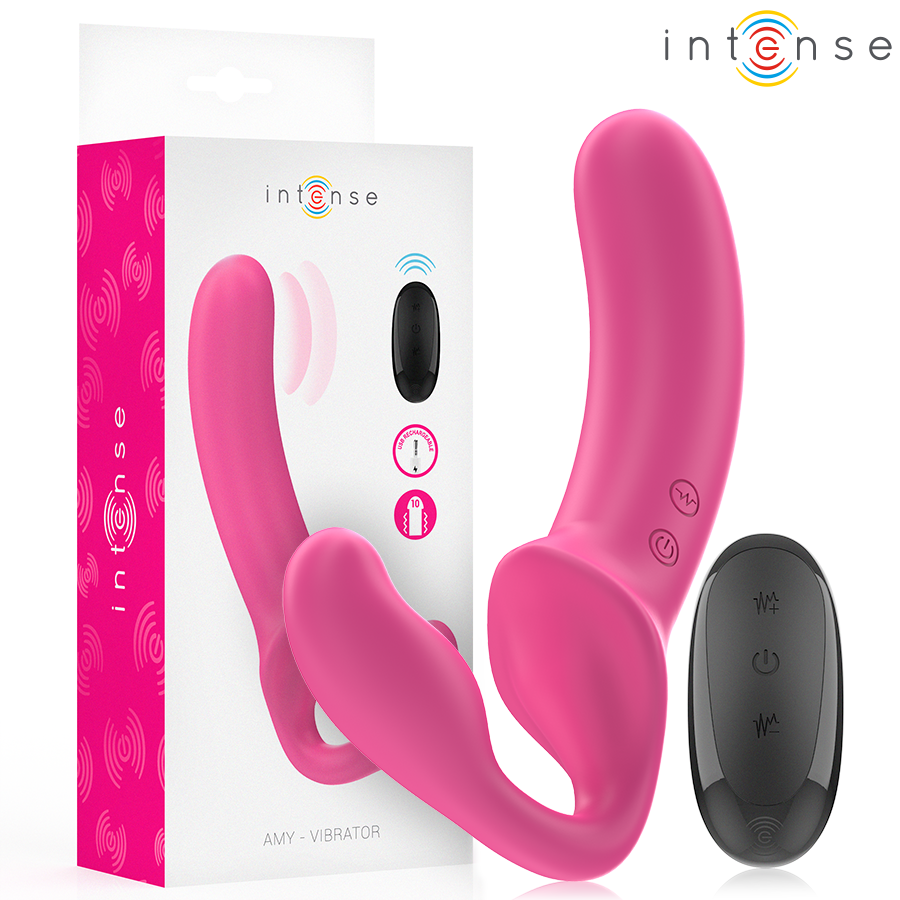 Amy Vibrador Doble 20 Cm Rosa Control Remoto