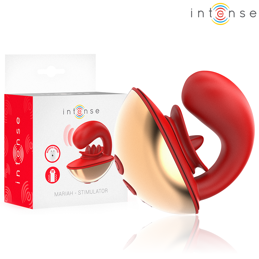 Mariah Vibrador & Estimulador En Forma De U 10 Vibraciones Rojo