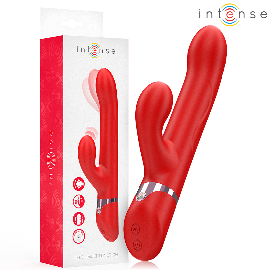Lele Vibrador Multifunción Rotatorio & Oscilación & Estimulación Rojo