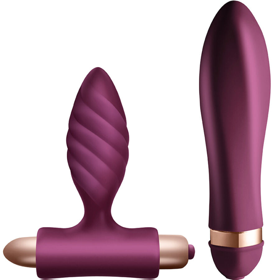 Desire Kit Vibrador + Plug Anal Trenzado
