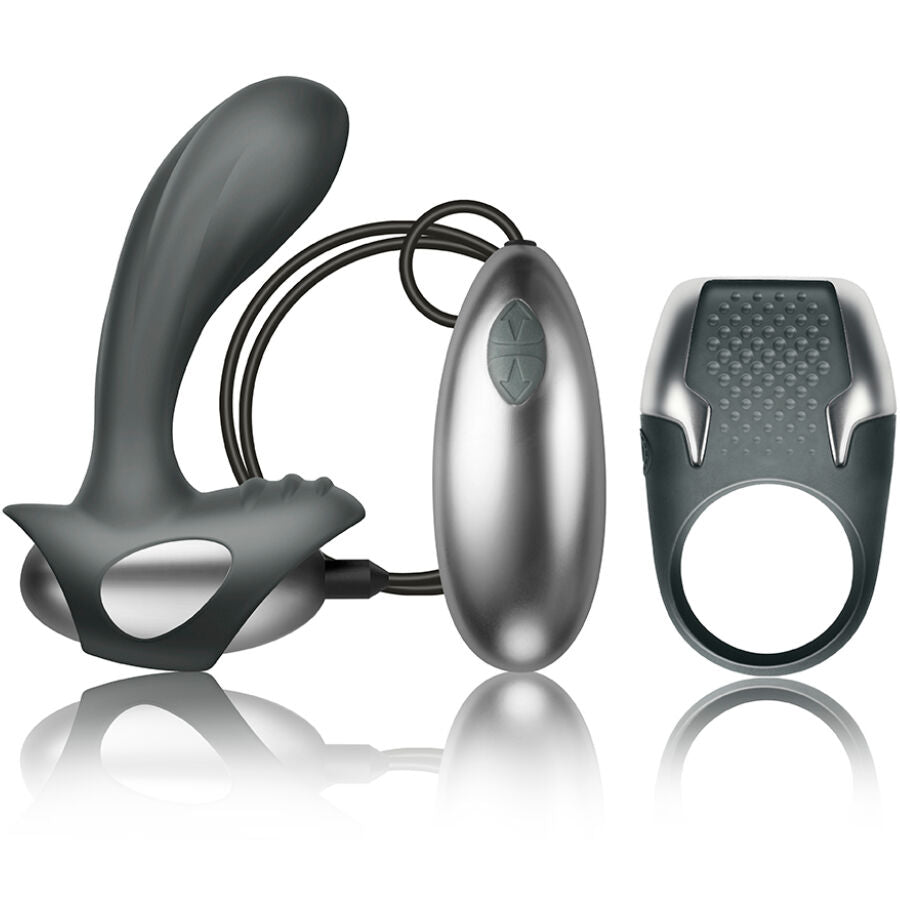 Excite Kit Anillo Para Pene + Masajeador Próstata Con Cable