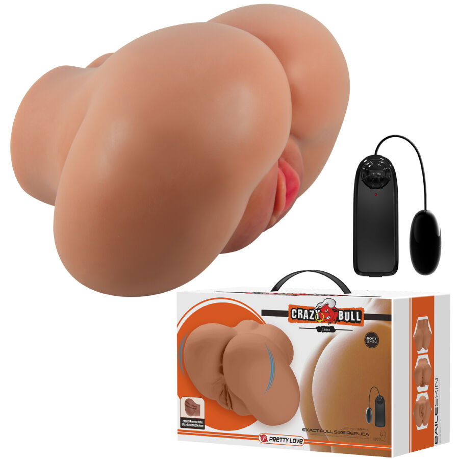 Luna Trasero Vibrador Con Vagina Y Ano Realístico Control Remoto