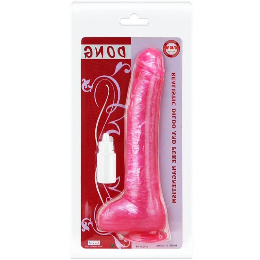 Dong Dildo Realístico Rosa Con Ventosa