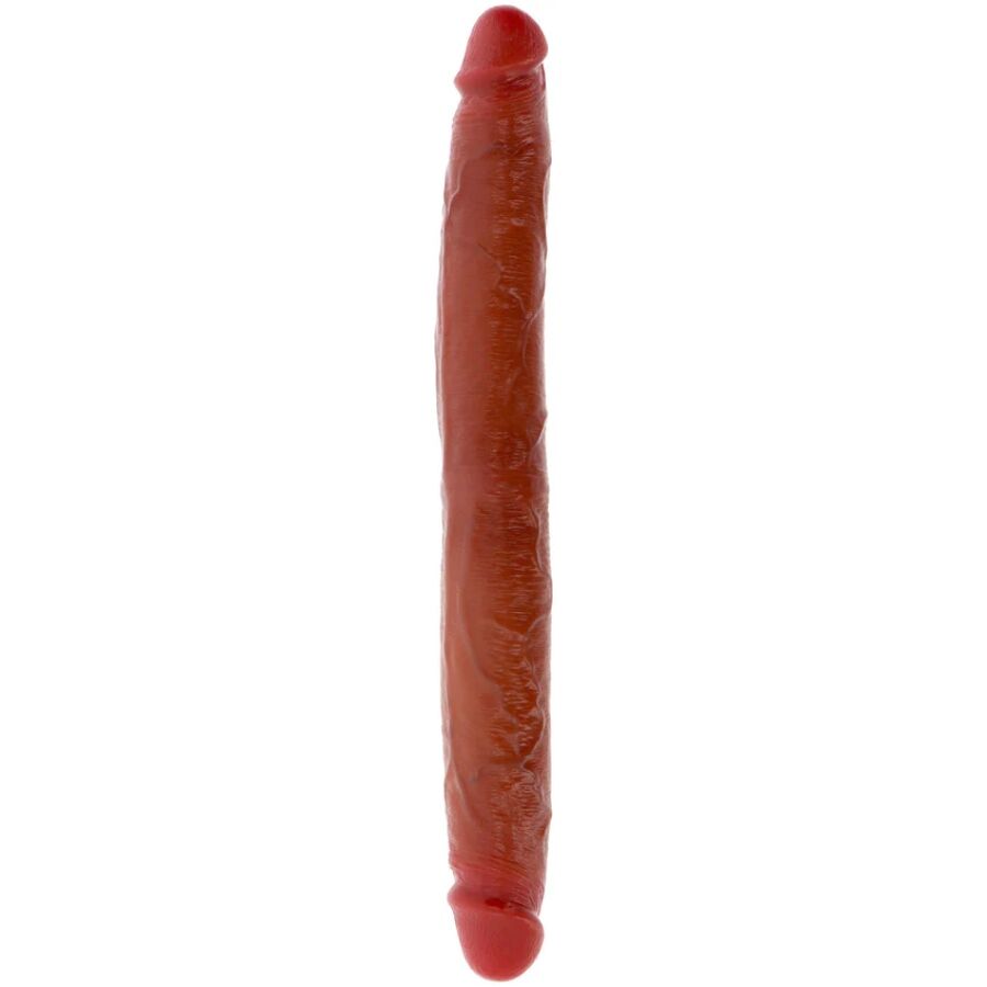 Dildo Doble Dong De Silicona Caramelo 35 Cm