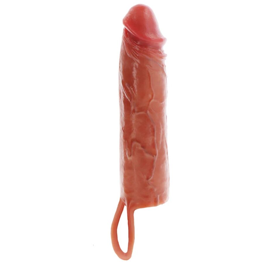Funda Hydrated Skin De Silicona Para Pene Caramelo 20 Cm
