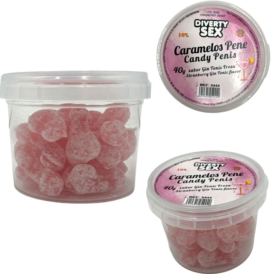 20 Caramelos Con Forma De Pene Con Sabor Gin Tonic