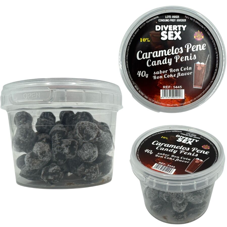 20 Caramelos Con Forma De Pene Con Sabor Ron Cola