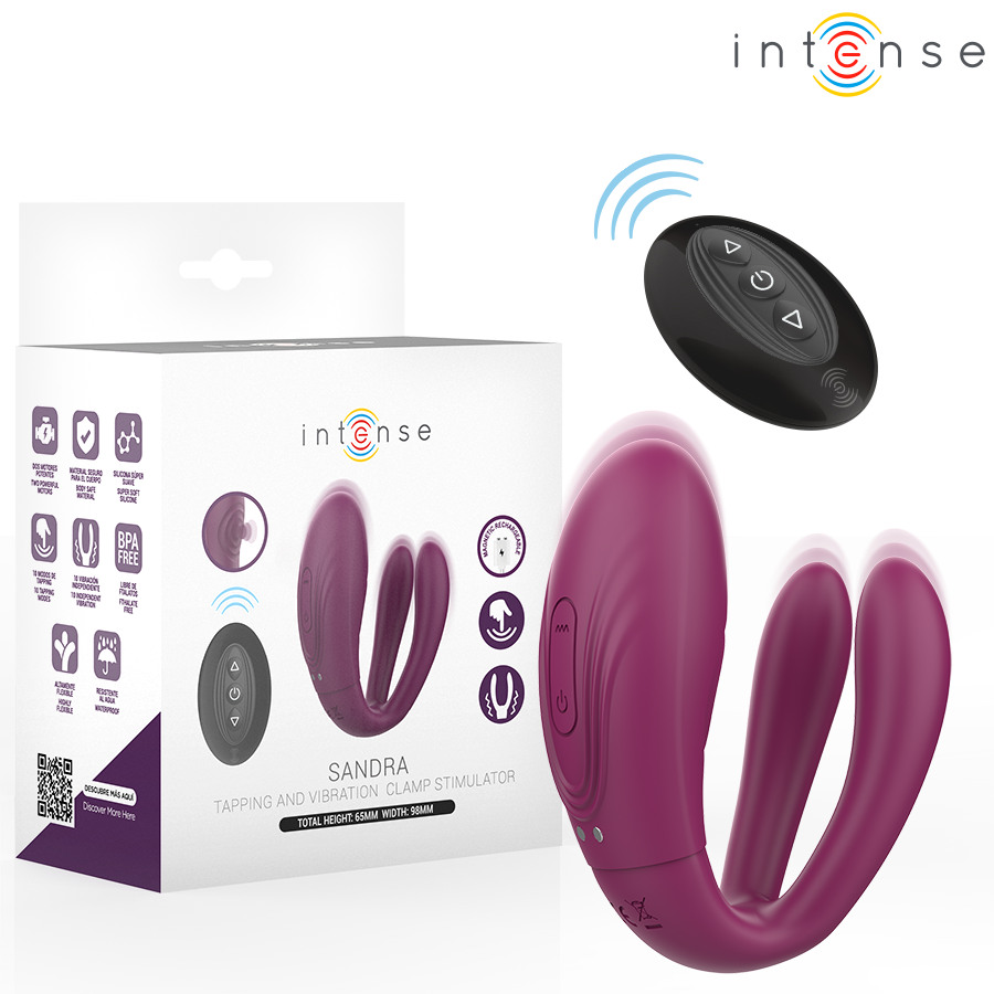 Sandra Vibrador & Estimulador De Pinzas Con Golpeteo Control Remoto