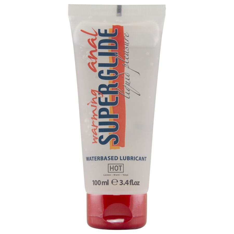 Anal Superglide Warming Liquid Pleasure Lubricante Anal Base Agua Efecto Calor 100 Ml
