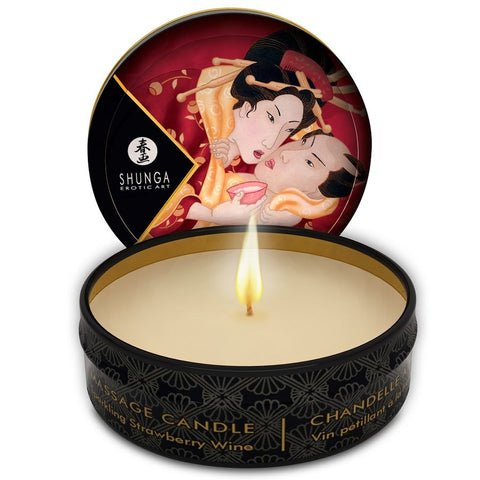 Mini Caress By Candelight Vela Masaje Fresas Y Cava 30 Ml