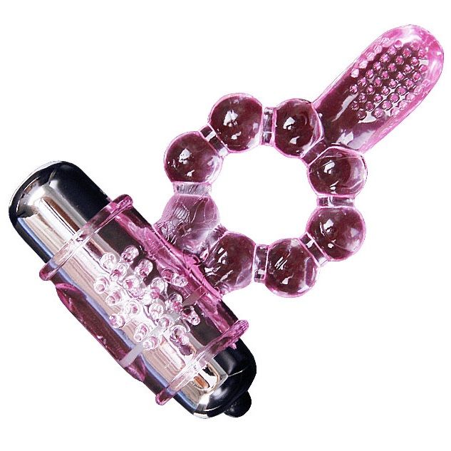 Anillo Silicona 10 Ritmos Lengua Con Vibración Rosa