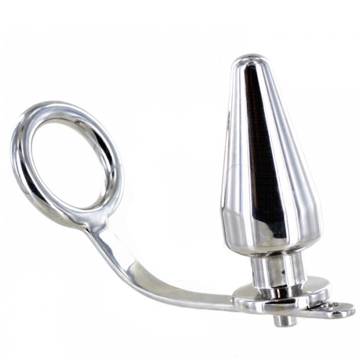 Anillo Acero Con Plug Anal 80 X 55 Mm