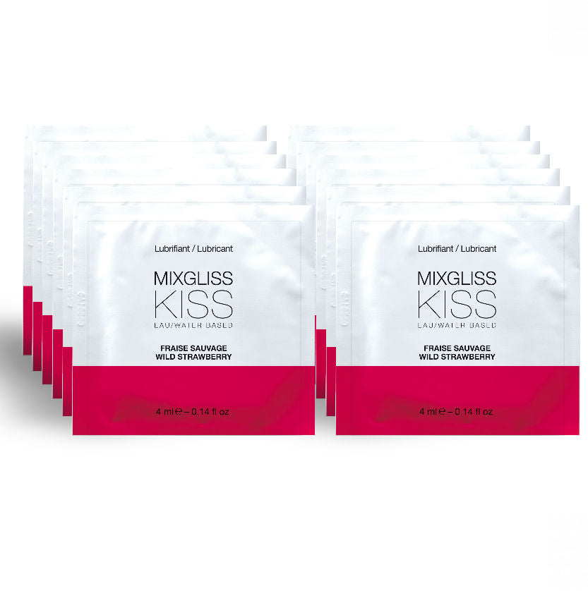 Lubricante Base Agua Sabor A Fresa 12 Monodosis 4 Ml