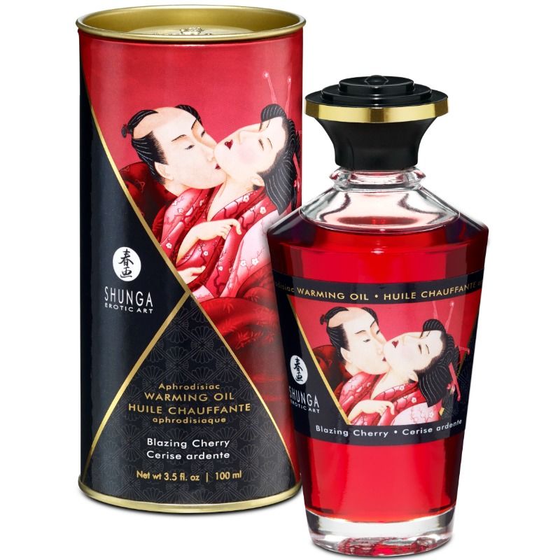 Aceite Masaje Efecto Calor Sabor Intenso Cereza 100 Ml