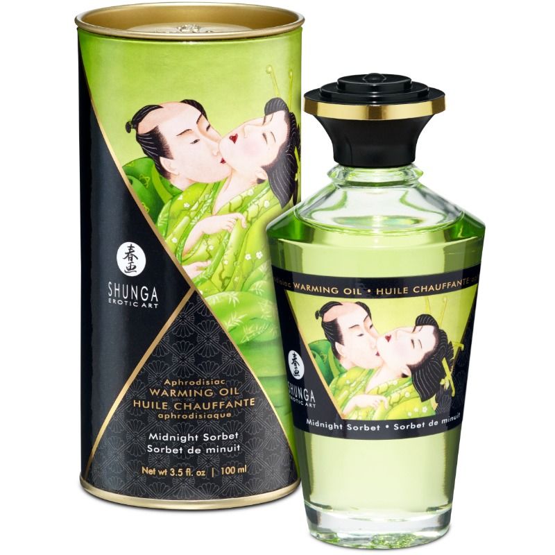 Aceite Masaje Efecto Calor Sabor Sorbete De Medianoche 100 Ml