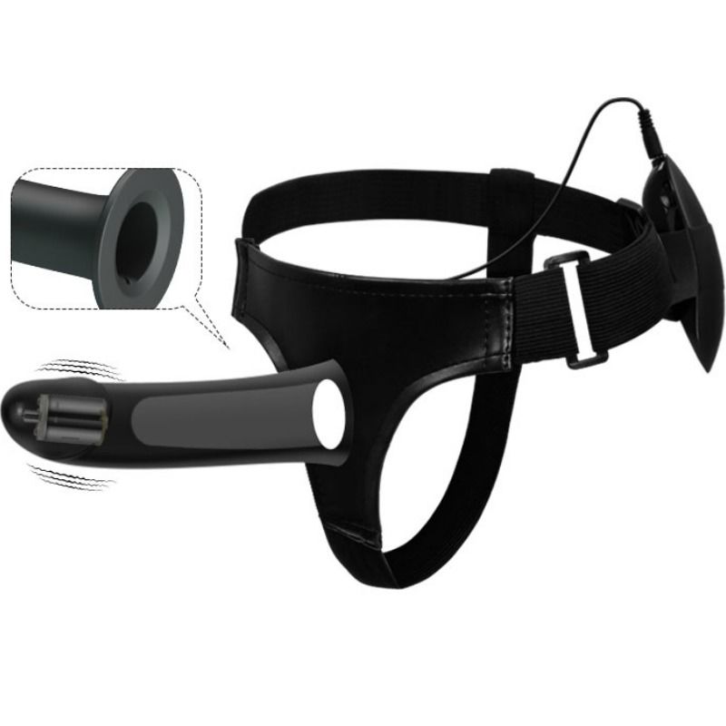 Vito Strap On Con Dildo Hueco Y Vibración 17.3 Cm