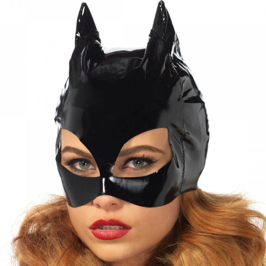Máscara De Catwoman Vinilo Negro