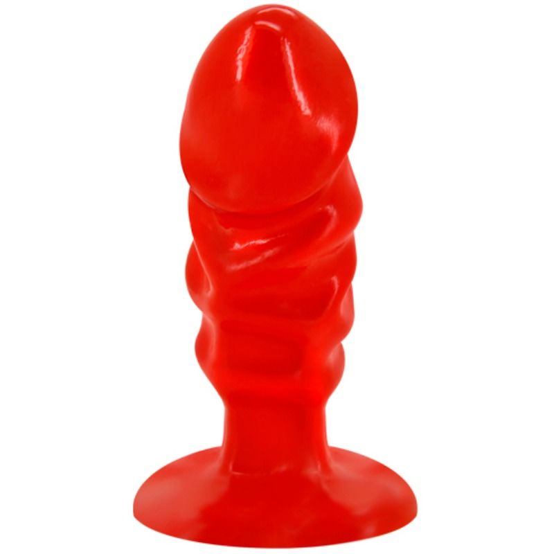 Plug Anal Unisex Con Ventosa Rojo