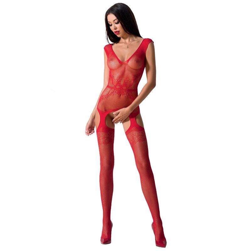 Woman Bs062 Bodystocking Rojo Talla Única