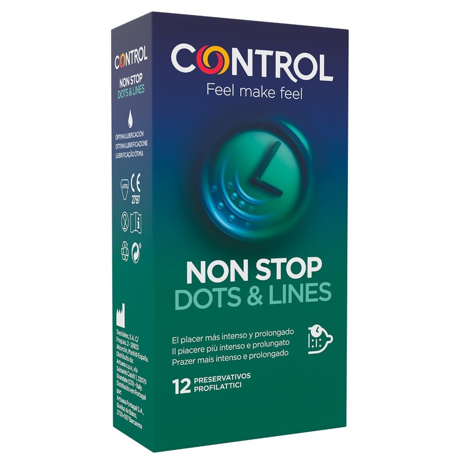 Nonstop Puntos Y Estrias Preservativos 12 Unidades