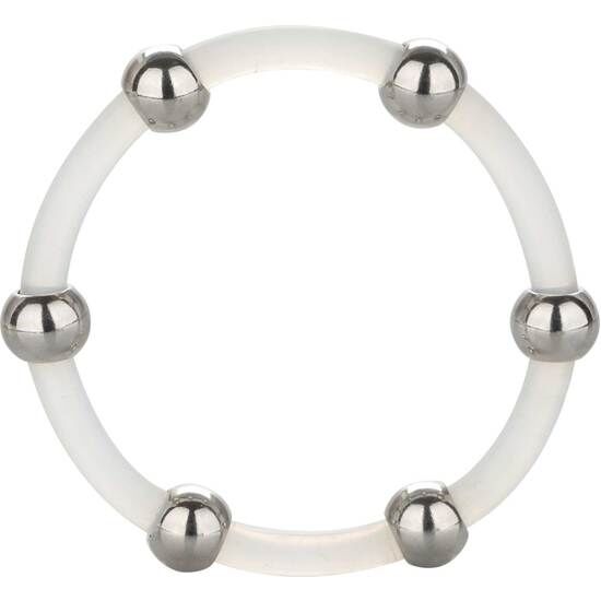 Anillo De Silicona Con Cuentas De Acero Talla Xl