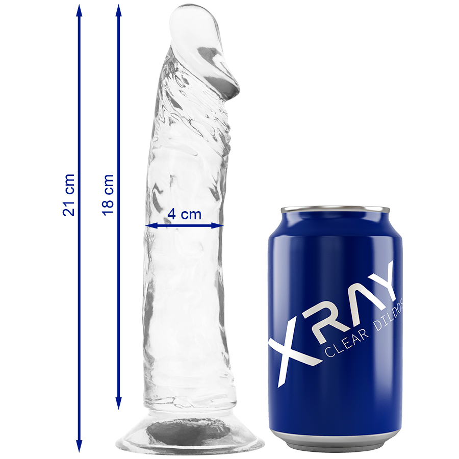 Clear Dildo Transparente 21 Cm -O- 4 Cm