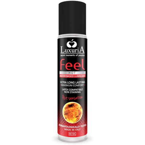 Luxuria Feel Hot Sensation Lubricante Base Agua Efecto Calor 60 Ml