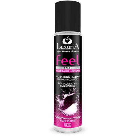 Luxuria Feel Lubricante Base Agua Anal 60 Ml
