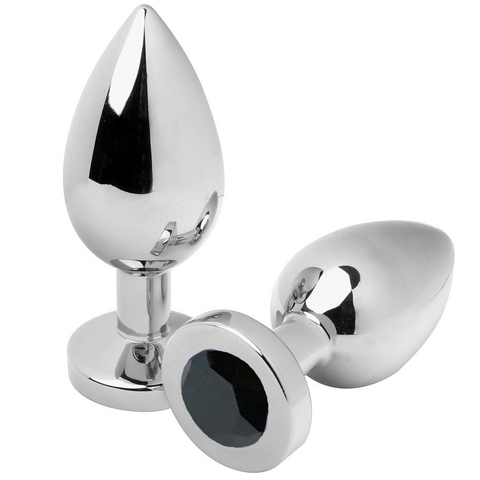 Anal Plug Diamond Negro Medium 7.62Cm