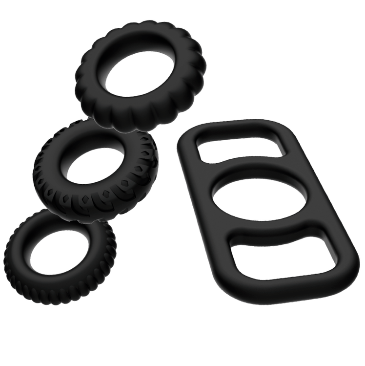 Set 4 Anillos Silicona Para El Pene